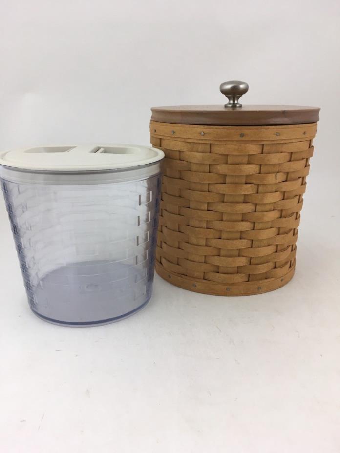 Longaberger 2006 Medium Canister Basket w Canister and Lid