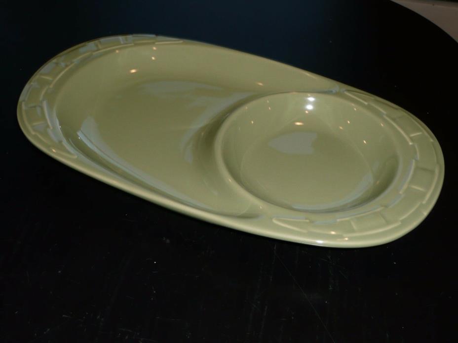 New Longaberger Woven Traditions Soup & Sandwich Plate Sage Lunch or Dinner