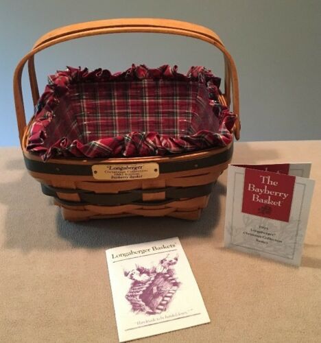 Longaberger 1993 Christmas Collection Bayberry Basket Combo Green Excellent!