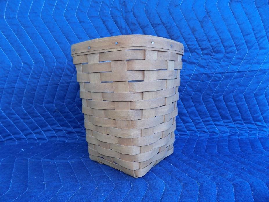 Vintage Medium Spoon Basket w/ Protector 1987 Longaberger