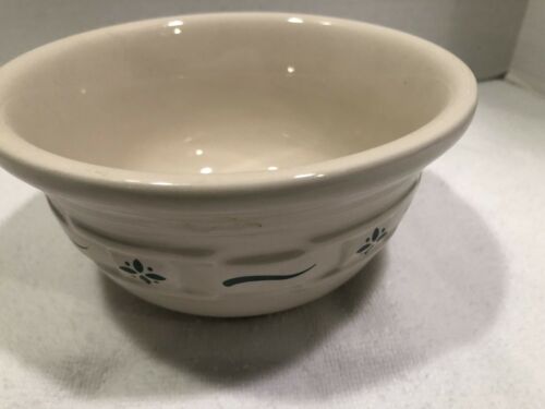 Longaberger Pottery Woven Traditions Small Green 1991 Mixing Bowl 6 1/4