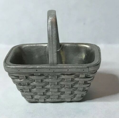 Longaberger Miniature Pewter Small Comforts Basket - Charm