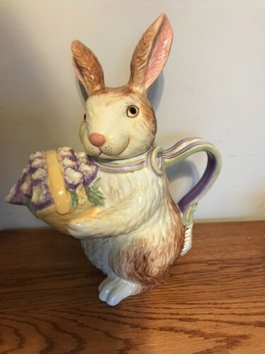 Longaberger BUNNY TEAPOT - Prev Owned 10.5” Tall