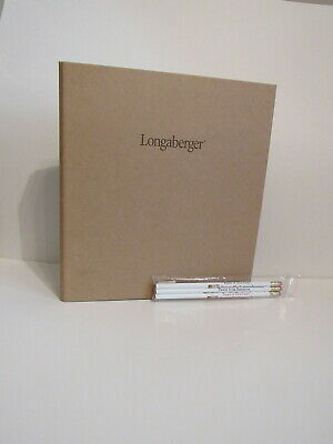 Longaberger Kraft Paper 3-Ring Binder and Proudly American Pencils