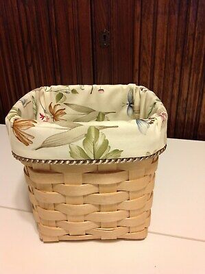 Tall Tissue Basket Liner From Longaberger Botanical Fields Fabric