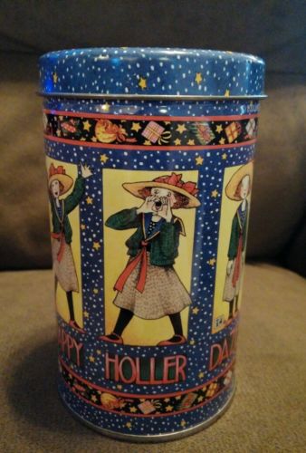 Mary Engelbreit Christmas Holiday Tin Canister 