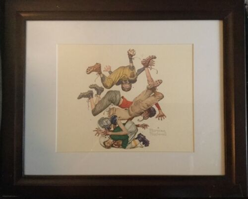 Norman Rockwell Sports Art Prints Football Framed