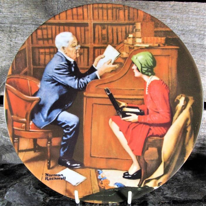 Vintage Collectible Norman Rockwell's 'The Professor' Knowles Fine China Plate