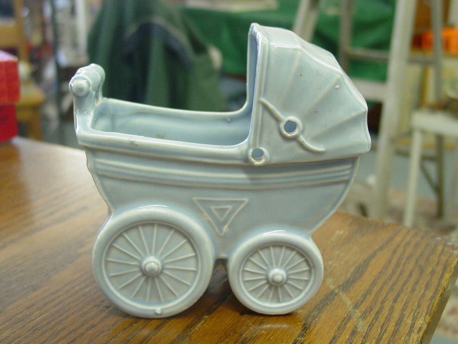 Occupied Japan Porcelain Baby Buggy Planter 5x5