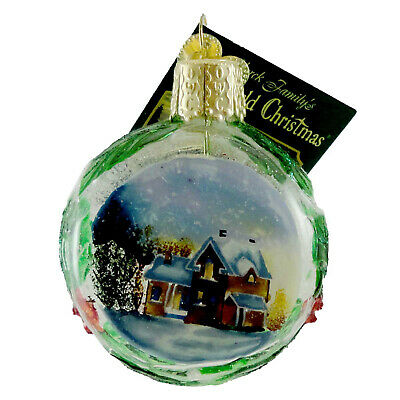 Old World Christmas HOLIDAY HOME Glass Ornament Inside Out Art House 99351