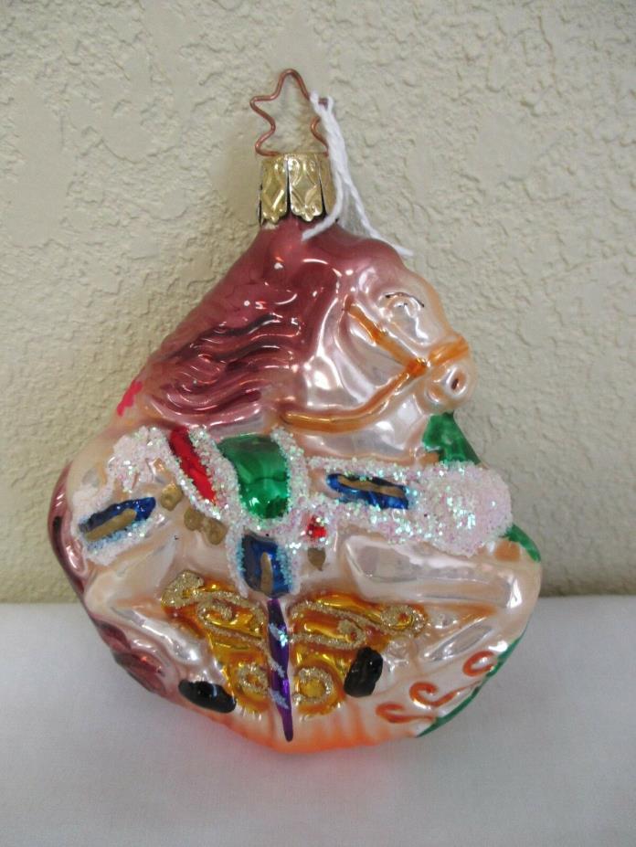 Carousel Horse - Old World Christmas Glass Ornament NWT 4420