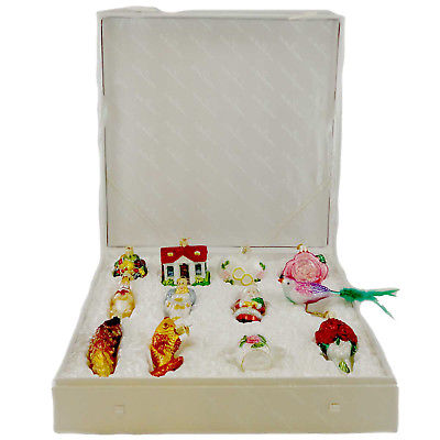 Old World Christmas BRIDE'S COLLECTION Ornament Set Marriage Love Wed 14010