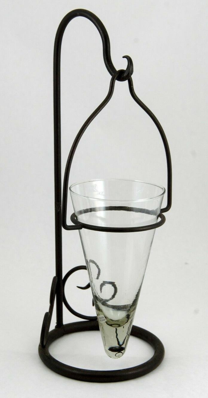 Partylite Wrought Iron & Glass Candle Holder Vase