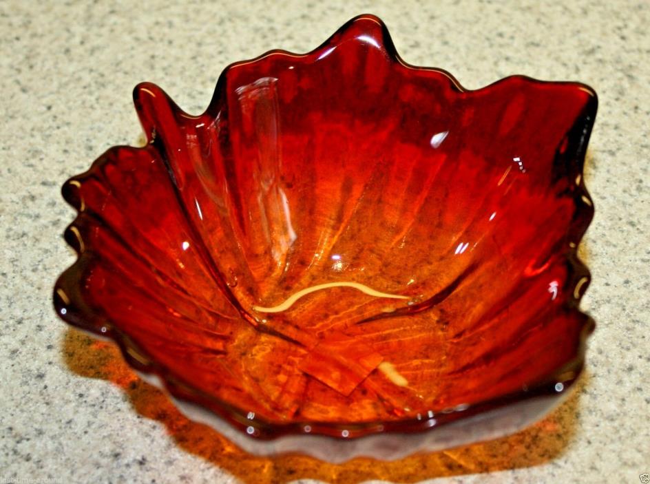 Partylite Fall Leaf Candle Holder Amberina