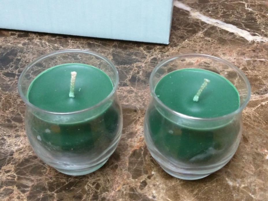 Partylite set of 2 spruce in the snow best burn  jar candles new in box