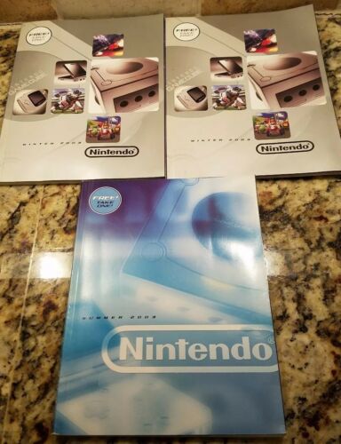 Nintendo Game Catalogs/magazine Lot Of Three Winter And Summer Of 2003