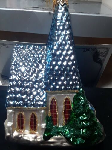 Kurt adler glass christmas ornaments polonaiseCountry church