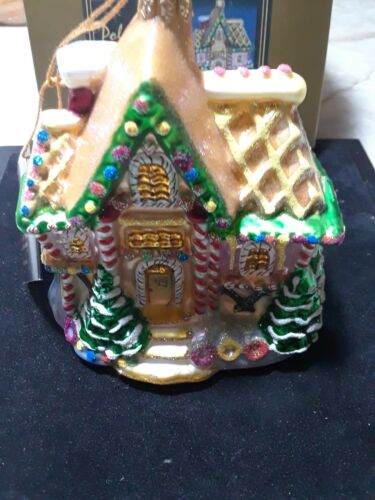 Kurt adler glass christmas ornaments polonaise. Gingerbread house