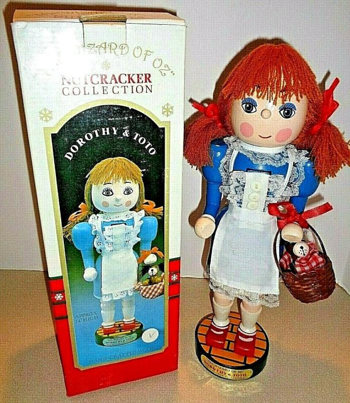 KURT ADLER WIZARD OF OZ, DOROTHY & TOTO,  NUTCRACKER in Box 14 Inches Tall