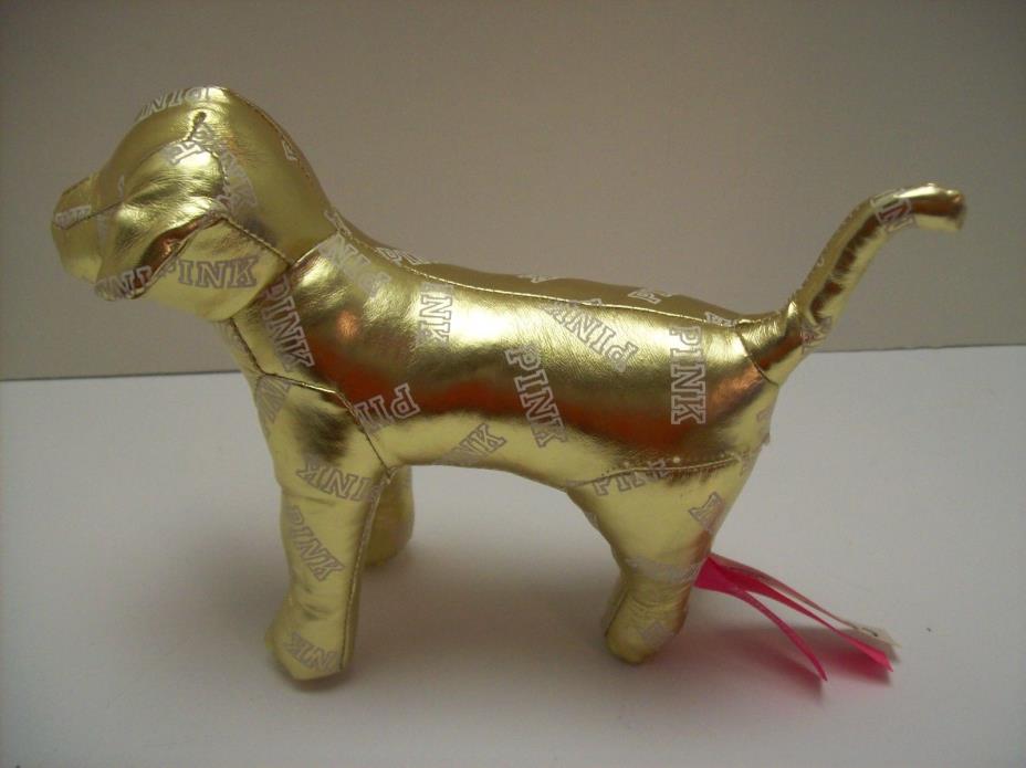 COLLECTIBLE GIFT VICTORIAS SECRET PINK  - Gold  Dog - ANIMAL