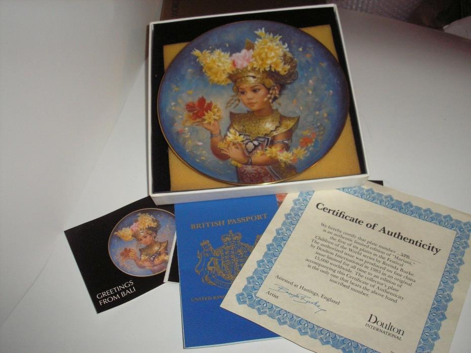 ROYAL DOULTON Plate Festival Children of the World Mariani 1st in series