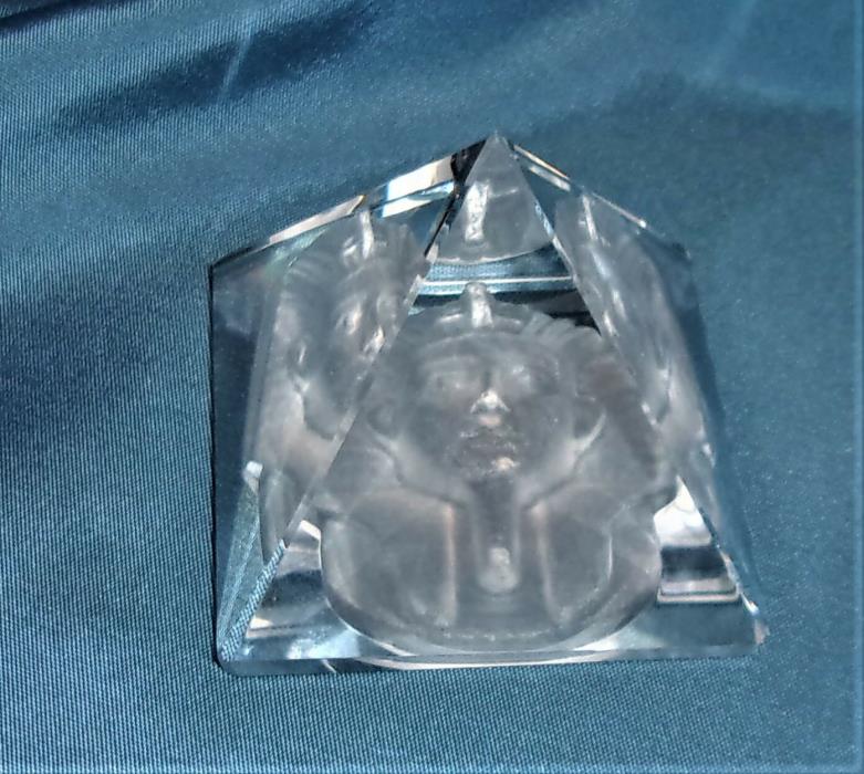 A PHARAOH WITH IN A PYRAMID by KENSINGTON CRYSTAL - NEW IN BOX  OLD STOCK