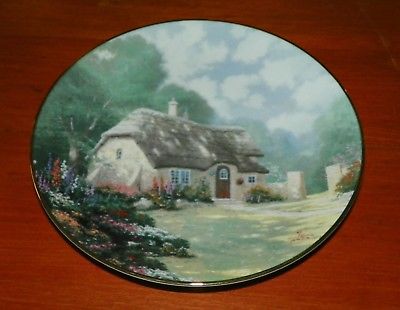 Thomas Kinkade Collector Plate Garden Cottages of England Stonegate Cottage