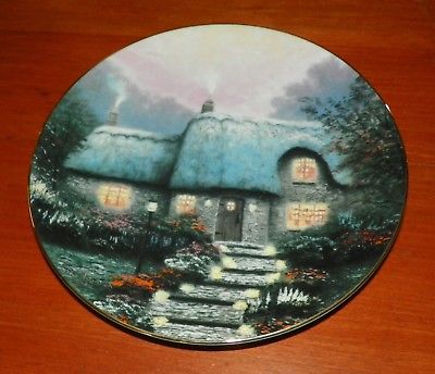 Thomas Kinkade Collector Plate Garden Cottages of England Open Gate Cottage