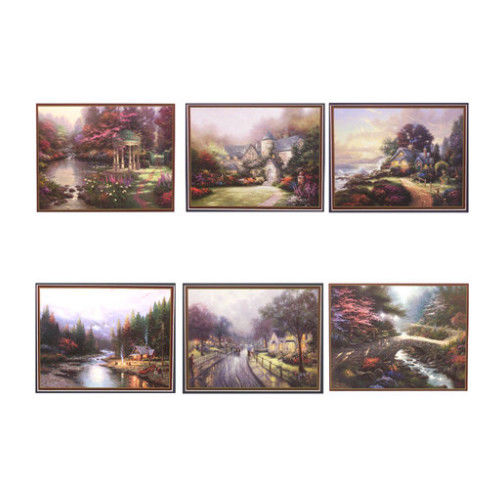 Set of 6 Best Loved Matted Folio Printed by Thomas Kinkade with COAs