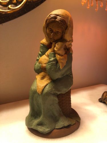 SIGNED MINT 1986 TOM CLARK GNOME NATIVITY 1143 MARY II Baby Jesus Figurine