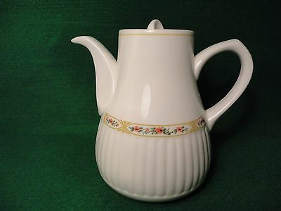 Wedgwood Coffee Tea Pot Metallised Bone China Made in England Flowers #4034