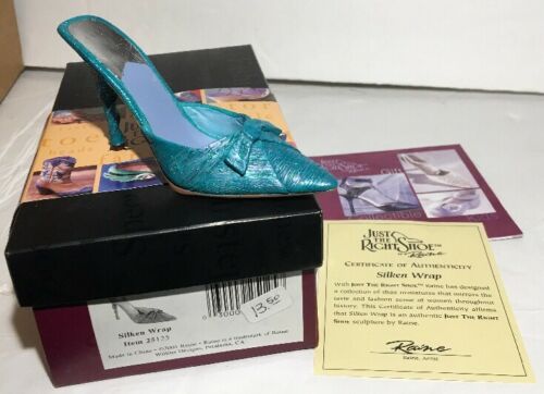 Just The Right Shoe Silken Wrap Miniature Shoe Figurine RARE Slip on Mini