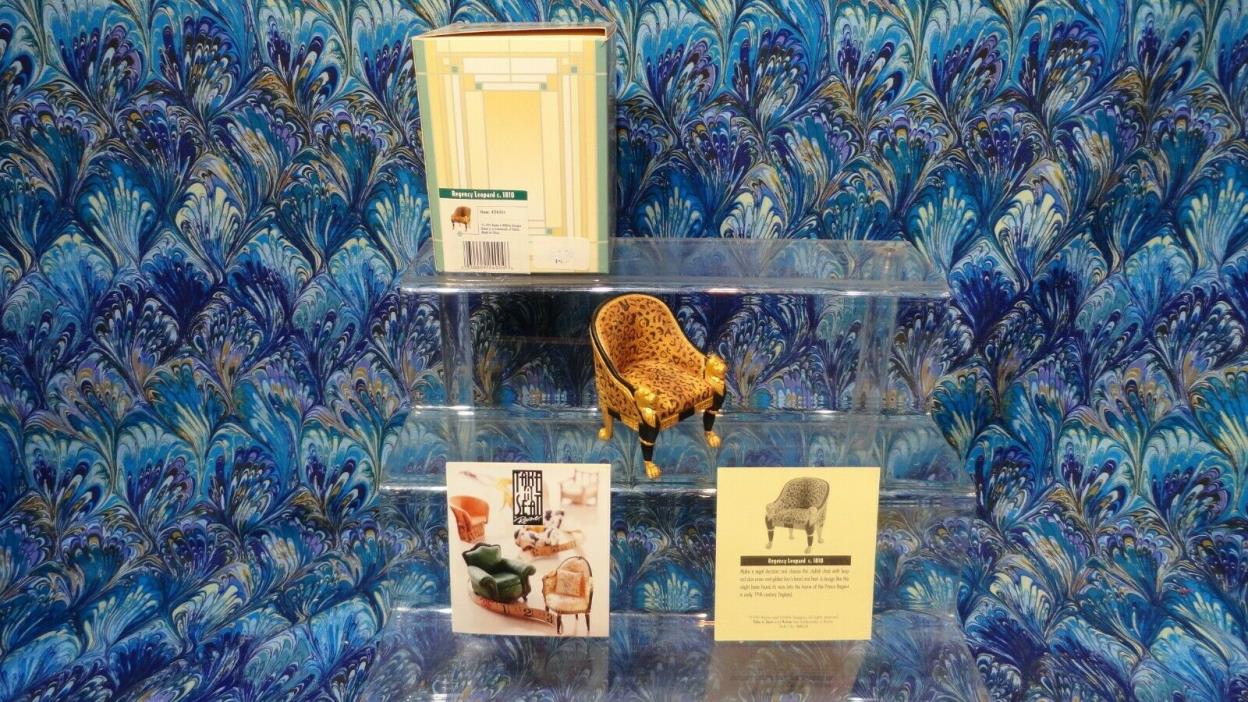 DOLLHOUSE MINIATURES WILLITTS TAKE A SEAT BY RAINE REGENCY LEOPARD CHAIR 1:12