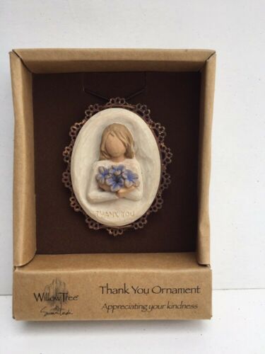 Willow Tree Thank You Ornament Metal-edged Appreciating Your Kindness 2008