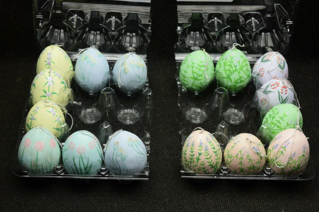 Painted Easter Eggs from Sri Lanka Hand Made Plaster Paris Ornaments