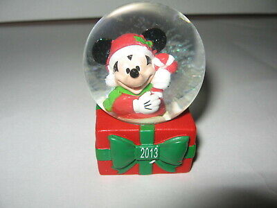 Miniature Disney Mickey Mouse Snow Globe 2013 USO Wishbook JC Penney