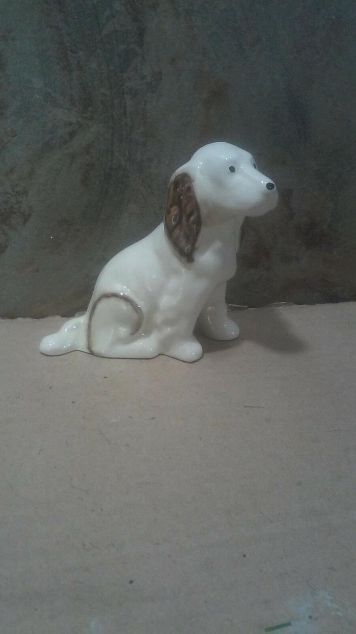 Porcelain Sitting Dog Figurine - Spaniel 3 1/2