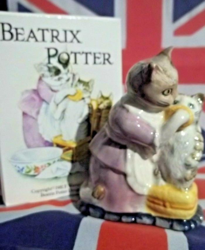MINT IN ORIGINAL BOX BEATRIX POTTER FIGURINE TABITHA TWITCHETT & MS MOPPET KITTY