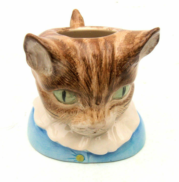 RARE BP4 Beatrix Potter TOM KITTEN Toby Mug Cat Figurine John Beswick Signature