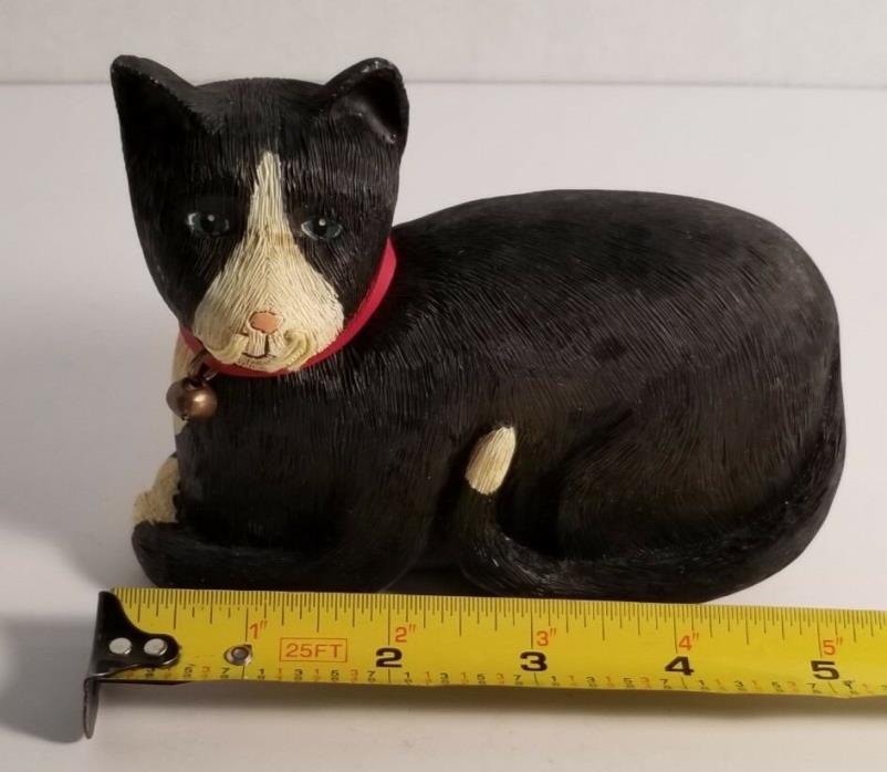 Cat Black White Collectible Figurine 5