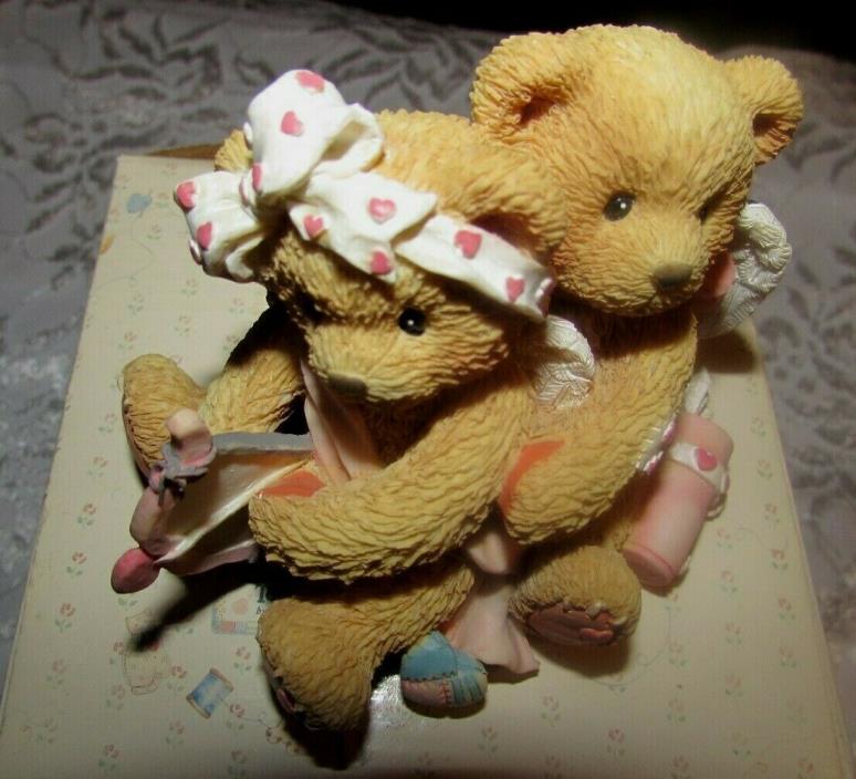 1994 HALLMARK Cherished Teddies Cupid Boy And Girl Bears Figurines Box 103594