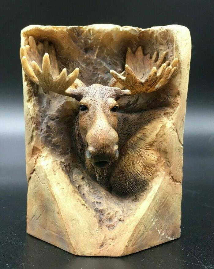 Mill Creek Studio MCSI Moose Sculpture Figurine Signed D Morales 2005