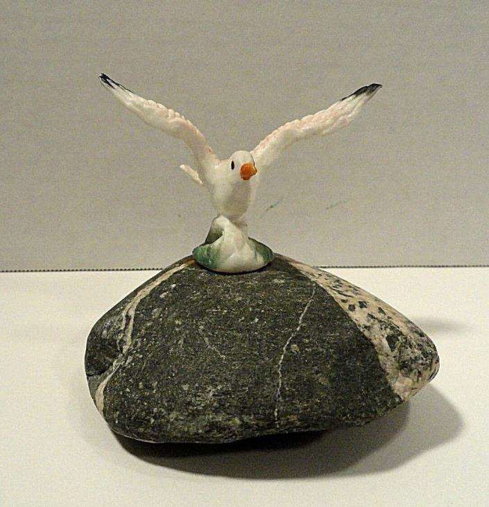 Seagull On Rock Figurine