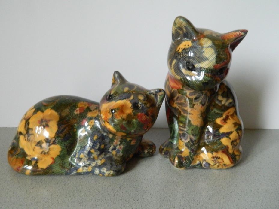 Calico Cats - Pair - Made in China - Very Unique