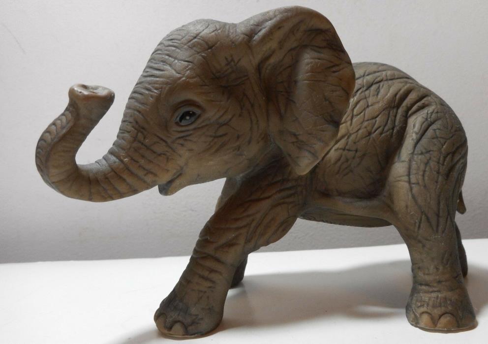 Vintage 1981 River Shore RJ Brown Zuela the Elephant Calf  figurine realistic