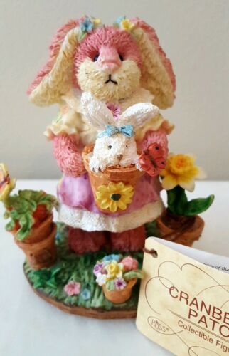 Vintage Russ Cranberry Patch Rabbit In Garden Easter Figurine #16821