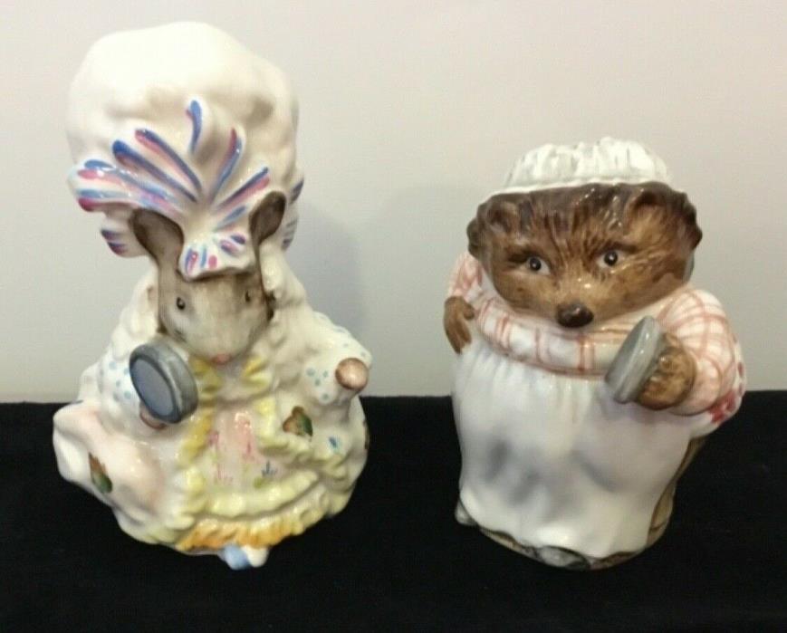 Beatrix Potter-Mrs.Tiggy-Winkle & Lady Mouse--Beswick England-2 Figures!