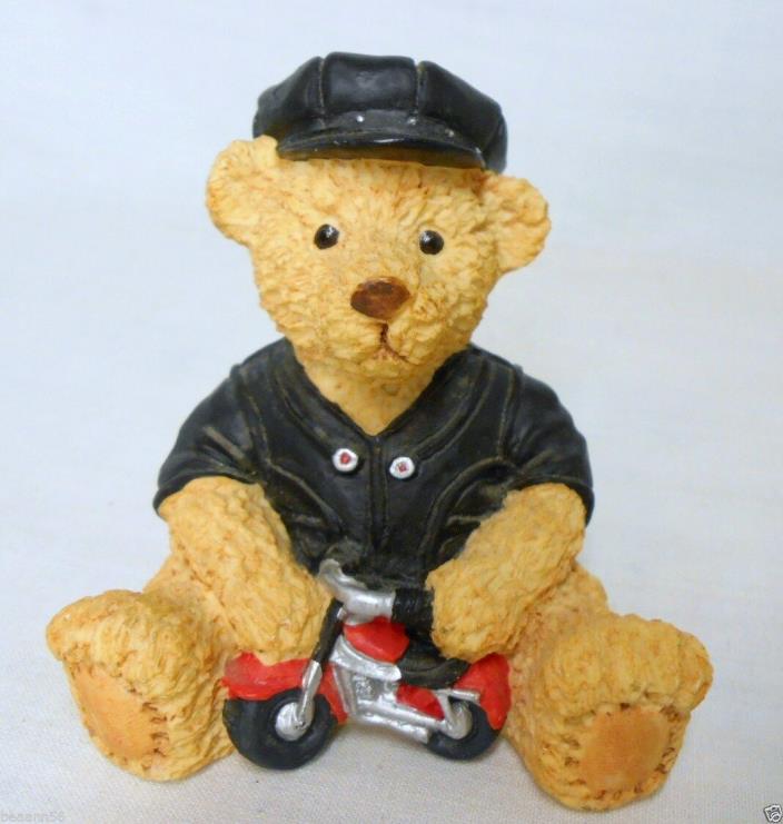 Take Me Home Teddies Motorcycle Marvin Teddy Bear Figurine 1996
