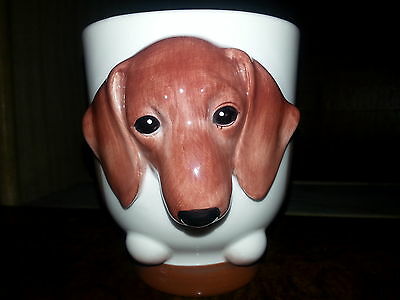 DACHSHUND Dog Porcelain Coffee Mug Cup Ceramic Figurine Quality By DNC Arcadia