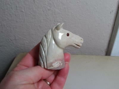 Horse Head, Hand carved Stone from the Andes of Peru. Rich Hued Horse, Unique